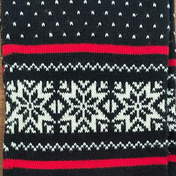 Vintage Eddie Bauer Wool blend Knit scarf - snowflake double layer, unisex - Picture 5 of 9